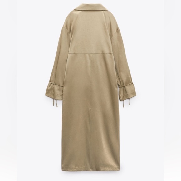 Zara Wrinkle Look Flowy Trench (NWT) - Picture 9 of 16